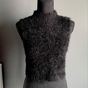 FOREVER21 BLACK TURTLENECK TANK